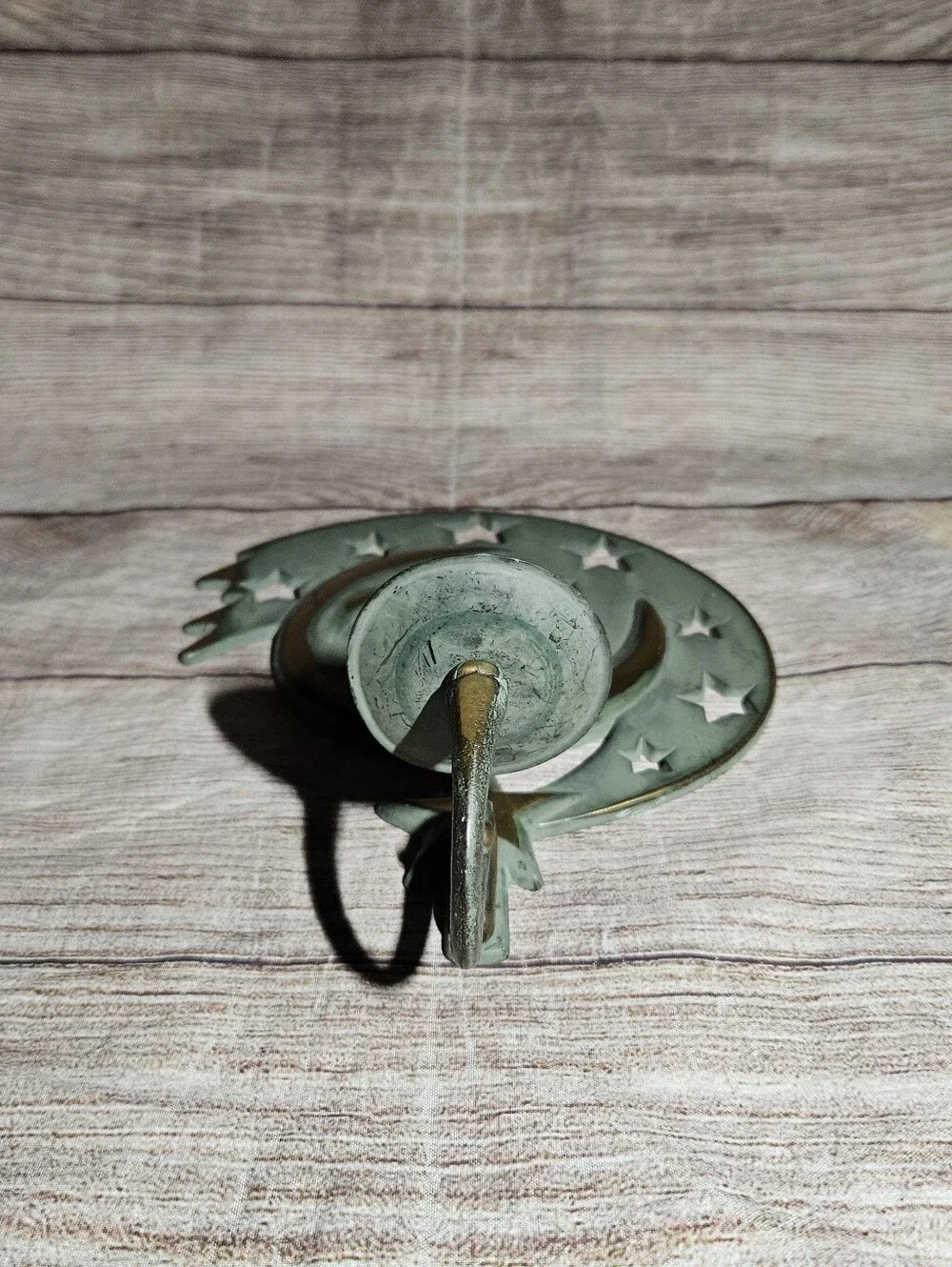 Vintage 1994 partylite moon And Stars celestial Brass wall sconce candle holder - Picture 3 of 9